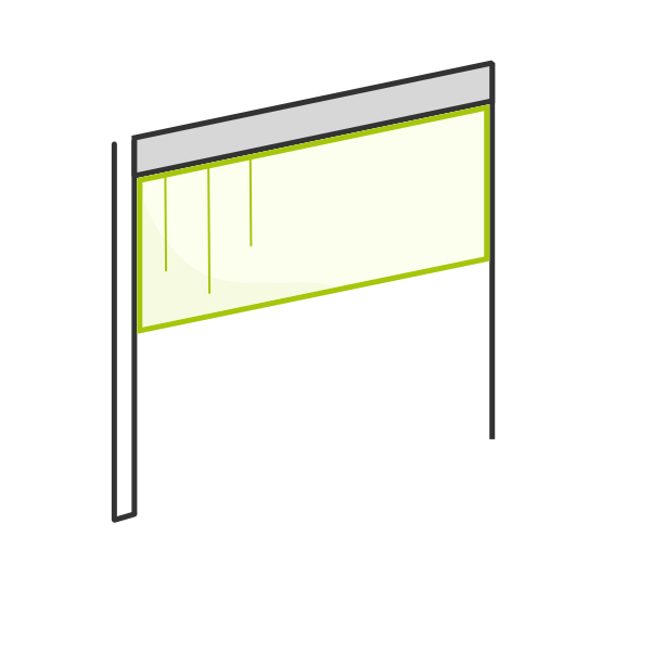 mit Senkrechtmarkise