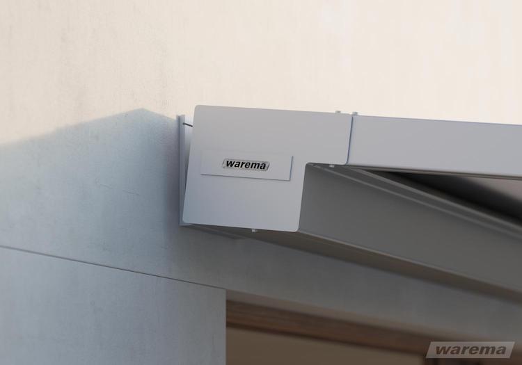 moderne Markise mit schönem Kasten