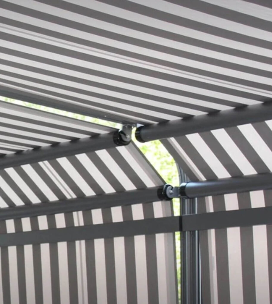 Tuchführung über Rollen